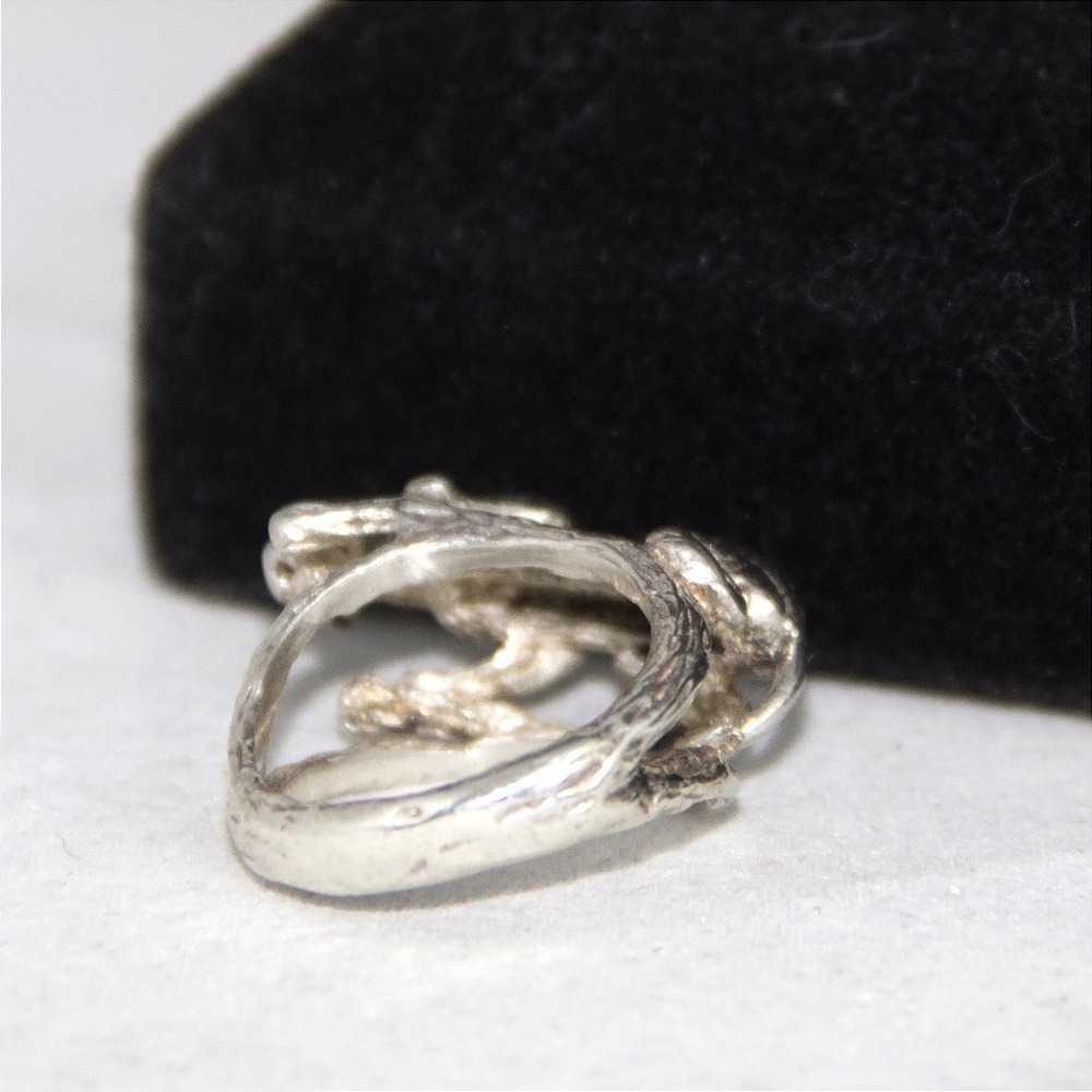 925 Sterling Silver Panther Ring Animal Branch Double Band Size 6.5 Big Cat - Picture 6 of 9